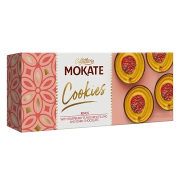 Ciastka MOKATE Ringi z maliną i czekoladą 150g