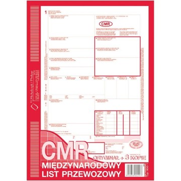 CMR - list przewozowy A4 (1+3) M&P 800-1