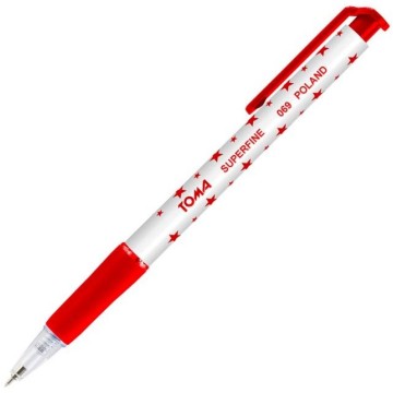 Długopis automatyczny TOMA SuperFine 069 czerwony
