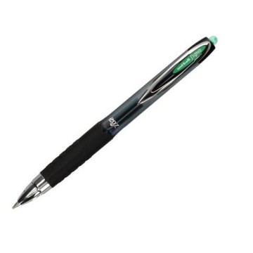 Długopis żelowy UNI UMN-207C czarno-zielony
