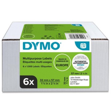Etykiety uniwersalne DYMO LW 57 x 32 mm biały 6szt