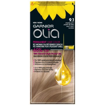 Farba do włosów GARNIER OLIA 9.1 popie jasny blond