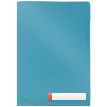 Folder A4 LEITZ Cosy z kieszonką na etykietę nieb.