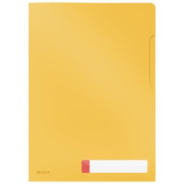 Folder A4 LEITZ Cosy z kieszonką na etykietę żółty