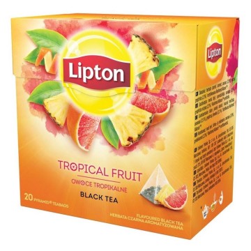 Herbata LIPTON piramidki owoce tropik. 20 torebek