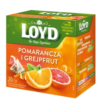 Herbata LOYD pomarańcza i grejpfrut 20 torebek