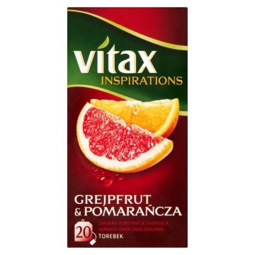 Herbata VITAX grejpfrut z pomarańczą 20 torebek