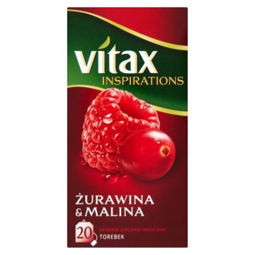 Herbata VITAX żurawina z maliną 20 torebek