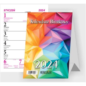 Kalendarz biurkowy pionowy BESKIDY Merkurier 2024