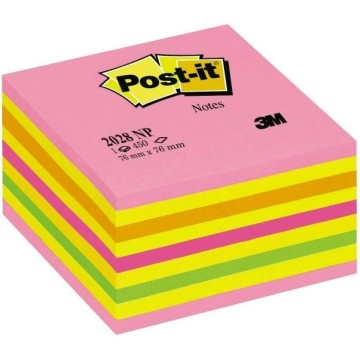 Karteczki POST-IT 76x76mm (1x450) cukierkowe róż.