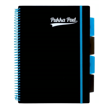 Kołozeszyt PUKKA PAD Neon Black B5 niebieski