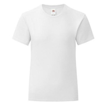 Koszulka ICONIC do nadruku dziewczęca biała 140cm