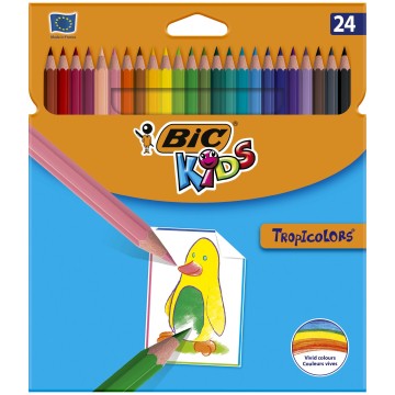 Kredki ołówkowe BIC Kids Tropicolors 24 szt.