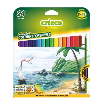 Kredki ołówkowe CRICCO 24 kolory