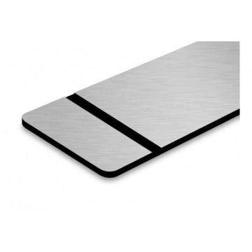 Laminat szczotkowany srebrny/czarny magnet. 0,5mm