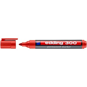 Marker permanentny EDDING 300 czerwony okr.