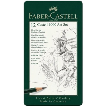 Ołówki FABER CASTELL 9000 ART 8B - 2H 12 szt.