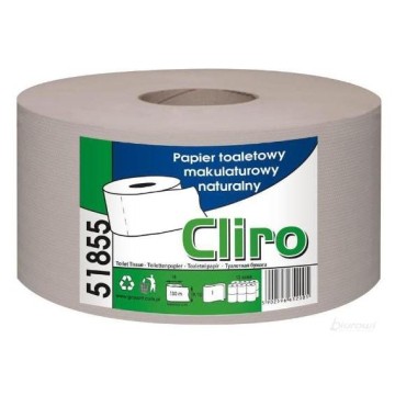 Papier toaletowy Jumbo CLIRO 51855 12szt. szary